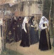 Mikhail Nesterov The Taking of the Veil oil painting